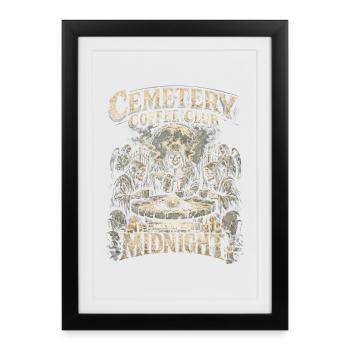 Cemetery Goth Humor Meeting At Midnight - Framed poster (27 × 37 cm) - black - Front