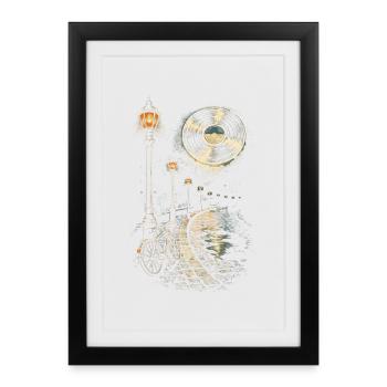 Disques vinyles de collection Vinyl Vinyl Collections - Affiche encadrée (27 × 37 cm) - noir - Devant