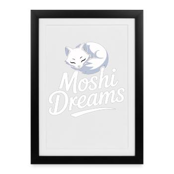 Chemise de chat Moshi Dreams Chats adormits mignons - Affiche encadrée (27 × 37 cm) - noir - Devant