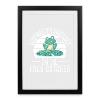 Frog Catcher Leapmaster Snatcher Frog - Gerahmtes Poster (27 × 37 cm) - Schwarz - Vorne