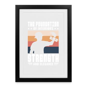 Drywall Drywall Builder Drywall Fitter - Framed poster (27 × 37 cm) - black - Front