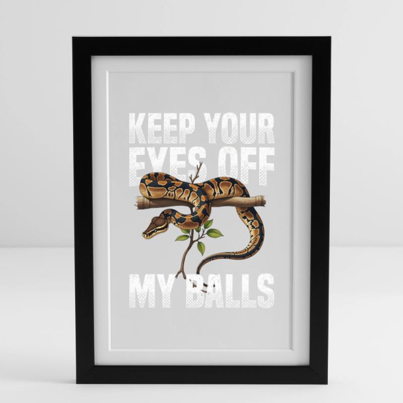 Königspython Schlangen Liebhaber Terrarium Python Gerahmtes Poster (27 × 37 cm)