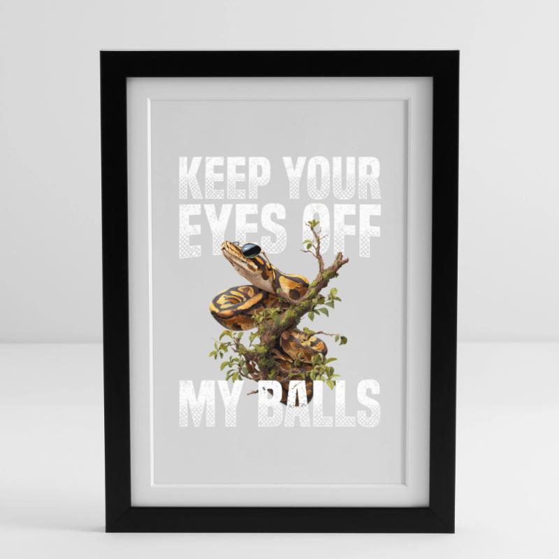 King Python Snakes Lover Terrarium Python Framed poster (27 × 37 cm)