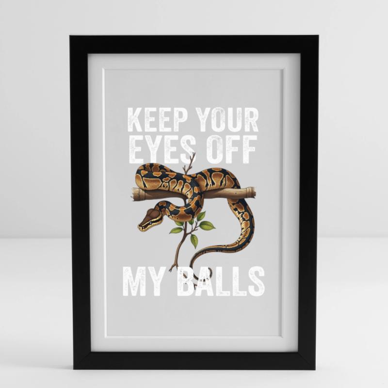 Python roi Serpents Amateurs de terrarium Python Affiche encadrée (27 × 37 cm)