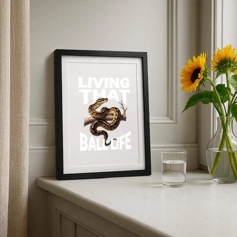 King Python Snakes Lover Terrarium Python Framed poster (27 × 37 cm)