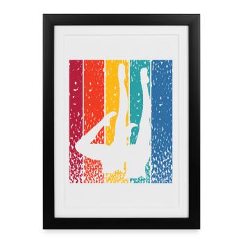 Artistic Swim Team Synchronized Swimming - Framed poster (27 × 37 cm) - black - Front