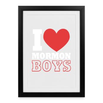 Garçons mormons - Affiche encadrée (27 × 37 cm) - noir - Devant