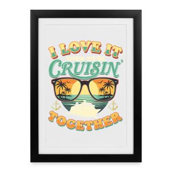 Cruise Cruise Ship Cruise Holidays - Framed poster (27 × 37 cm) - black - Front
