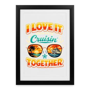 Cruise Cruise Ship Cruise Holidays - Framed poster (27 × 37 cm) - black - Front