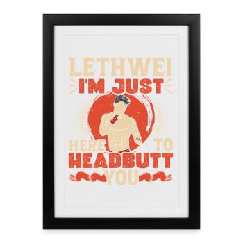  Burmese Boxing Headbutt Lethwei Training Art of 9 - Framed poster (27 × 37 cm) - black - Front
