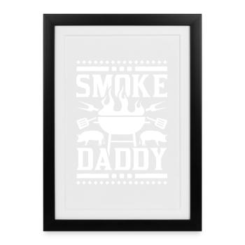 Smoke Daddy BBQ Grill - Framed poster (27 × 37 cm) - black - Front