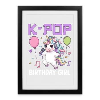 K Pop Birthday Girl - Framed poster (27 × 37 cm) - black - Front