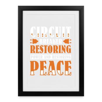 Electrician, Electronics Technician, Electrician - Framed poster (27 × 37 cm) - black - Front
