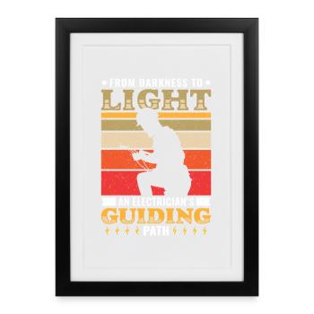 Electrician, Electronics Technician, Electrician - Framed poster (27 × 37 cm) - black - Front