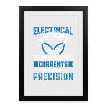 Electrician, Electronics Technician, Electrician - Framed poster (27 × 37 cm) - black - Front