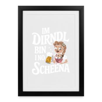 Dirndl Beer Festival Charm - Framed poster (27 × 37 cm) - black - Front