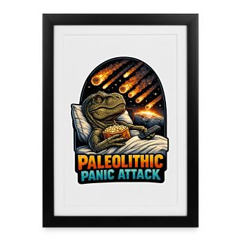 Emo Dinosaur, Sad Dino, Emotional - Framed poster (27 × 37 cm) - black - Front