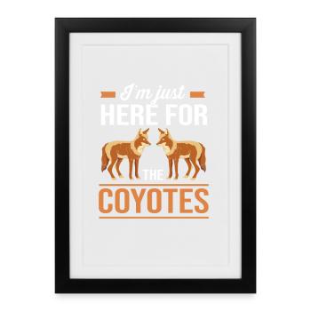 Coyote chasseur - Affiche encadrée (27 × 37 cm) - noir - Devant