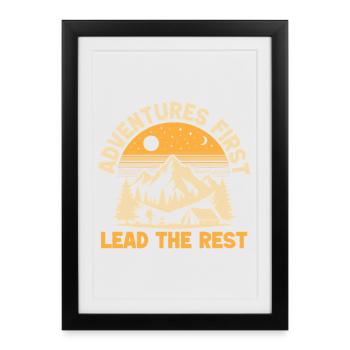 Aventures des chefs de filles Girl Scouts Premier Scout - Affiche encadrée (27 × 37 cm) - noir - Devant