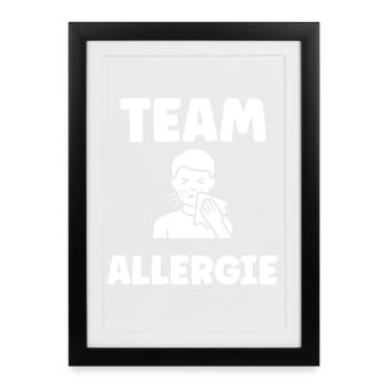 Team Allergie - Affiche encadrée (27 × 37 cm) - noir - Devant