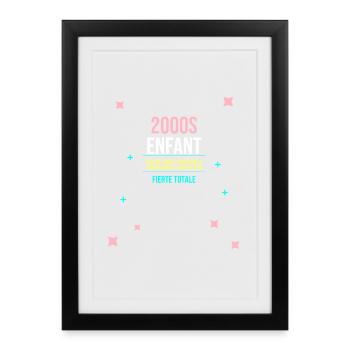 Enfant 2000s Fierté Totale - Affiche encadrée (27 × 37 cm) - noir - Devant