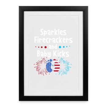 Baby Shower July - Framed poster (27 × 37 cm) - black - Front