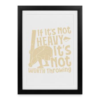 Lancer de caber Jeux écossais Highlander Highland - Affiche encadrée (27 × 37 cm) - noir - Devant