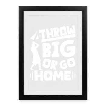 Jeux des Highlands écossais : lancez gros ou rentrez chez vous - Affiche encadrée (27 × 37 cm) - noir - Devant