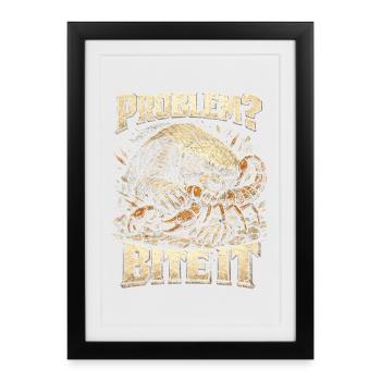 Problème animal du blaireau miel ? Vas-y - Affiche encadrée (27 × 37 cm) - noir - Devant