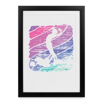 Artistic Swim Team Synchronized Swimming - Framed poster (27 × 37 cm) - black - Front