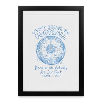 Drôle de football 90 minutes - Affiche encadrée (27 × 37 cm) - noir - Devant
