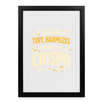 Un peu de CRISPR | Humour génétique - Affiche encadrée (27 × 37 cm) - noir - Devant