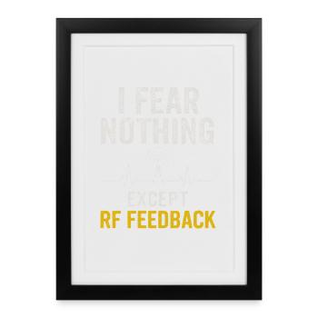 I'm just afraid RF feedback | Funk Humor - Framed poster (27 × 37 cm) - black - Front