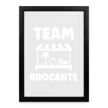 Equipe Brocante Vintage - Affiche encadrée (27 × 37 cm) - noir - Devant