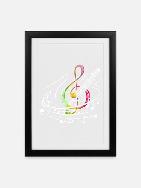 Marimba Player Practice Percussion Pit Musician - Framed poster (27 × 37 cm) - black