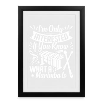 Marimba Player Percussion Instrument Musician - Framed poster (27 × 37 cm) - black - Front