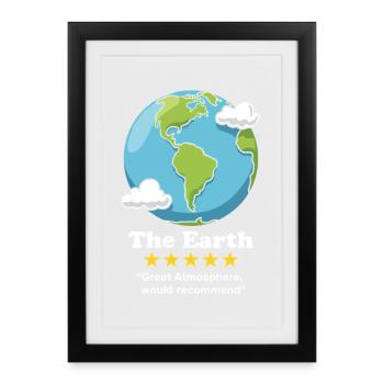 La Terre - Affiche encadrée (27 × 37 cm) - noir - Devant