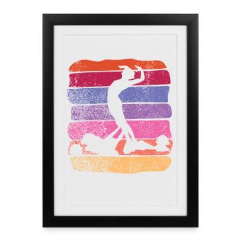 Artistic Swim Team Synchronized Swimming - Framed poster (27 × 37 cm) - black - Front