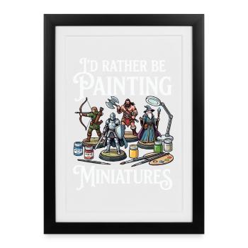 Prefer to paint miniatures - Framed poster (27 × 37 cm) - black - Front