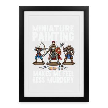 Miniature painting: Less murderous lust - Framed poster (27 × 37 cm) - black - Front