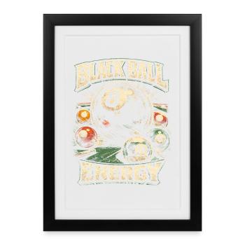 Billard à 8 billes - Affiche encadrée (27 × 37 cm) - noir - Devant