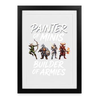 Malmaster Minis – Bâtisseurs des Armées - Affiche encadrée (27 × 37 cm) - noir - Devant