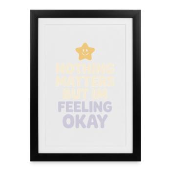 Existential humor, nihilism, humor, - Framed poster (27 × 37 cm) - black - Front