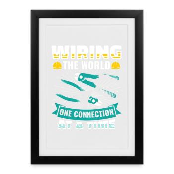 Electrician, Electronics Technician, Electrician - Framed poster (27 × 37 cm) - black - Front