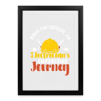 Electrician, Electronics Technician, Electrician - Framed poster (27 × 37 cm) - black - Front
