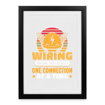Electrician, Electronics Technician, Electrician - Framed poster (27 × 37 cm) - black - Front