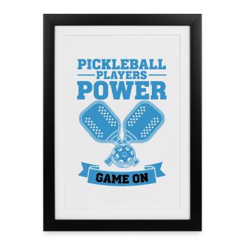 Pickleball Players Power Game On Funny Player - Framed poster (27 × 37 cm) - black - Front