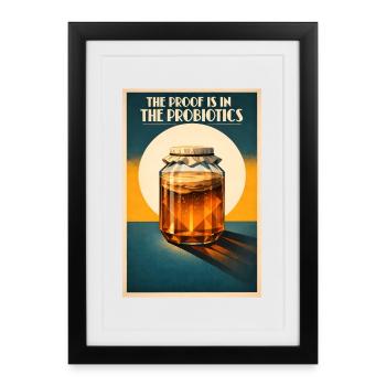 Proof of probiotics | Kombucha Humor - Framed poster (27 × 37 cm) - black - Front