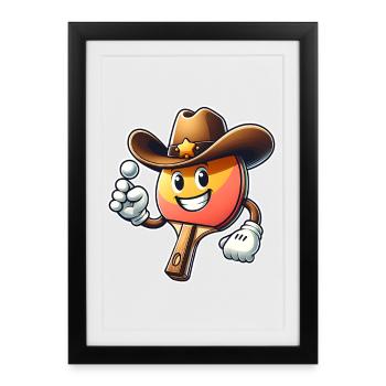 Table tennis - Framed poster (27 × 37 cm) - black - Front