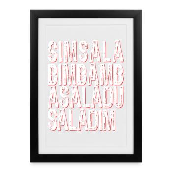 Simsalabimbambasaladusaladim - Affiche encadrée (27 × 37 cm) - noir - Devant